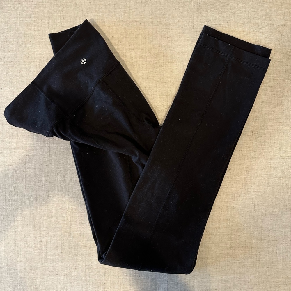 Black lululemon straight leg leggings